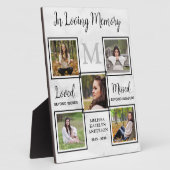 Gepersonaliseerd Liefdevolle Herinnering Foto Coll Fotoplaat (Zijkant)