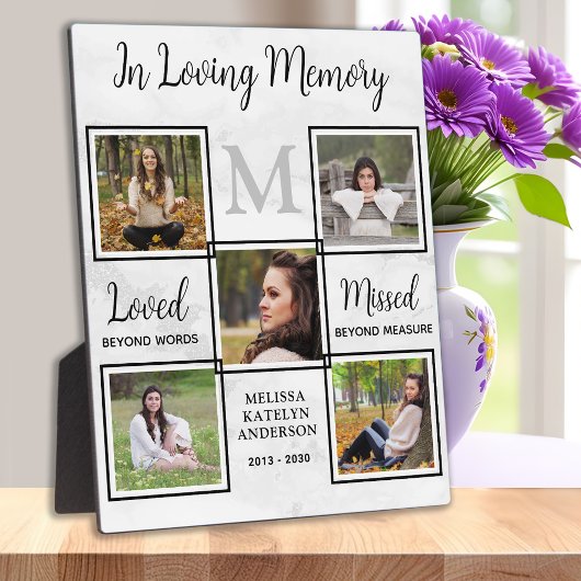 Gepersonaliseerd Liefdevolle Herinnering Foto Coll Fotoplaat