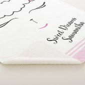Gepersonaliseerd, lieve dromen, lam, roze, Baby Sherpa Deken (3/4)