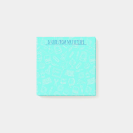 Gepersonaliseerd lijnenpatroon voor schoolbenodigd post-it® notes