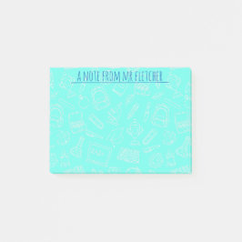 Gepersonaliseerd lijnenpatroon voor schoolbenodigd post-it® notes