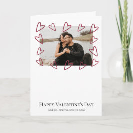 Gepersonaliseerd Lijst van het Hart Valentijns het Feestdagen Kaart