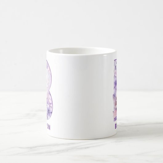 Gepersonaliseerd Lila feeënmonogram B Koffiemok (Center)