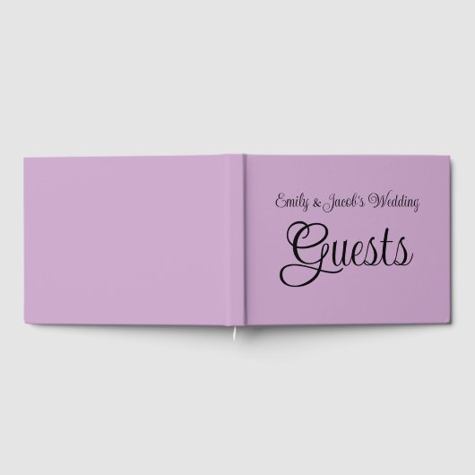 Gepersonaliseerd Lila Gastenboek (Volledig)