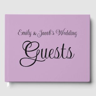 Gepersonaliseerd Lila Gastenboek
