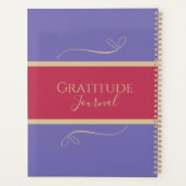 Gepersonaliseerd Lila Goud Modern Dankbaarheidsjou Planner (Achterkant)