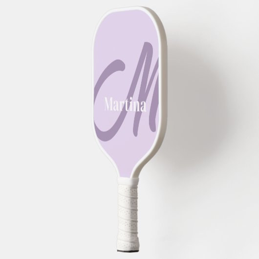 Gepersonaliseerd Lila monogram Initiaal Pickleball Paddle (Links)