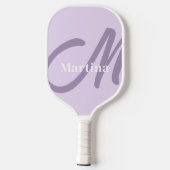 Gepersonaliseerd Lila monogram Initiaal Pickleball Paddle (Achterkant)