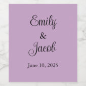 Gepersonaliseerd Lila Wijn Etiket (Enkel label)