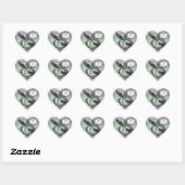 Gepersonaliseerd  Lilacs Locket Heart Stickers (Vel)