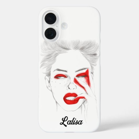 Gepersonaliseerd Lilly meisje illustratie Case-Mate iPhone Case (Achterkant)