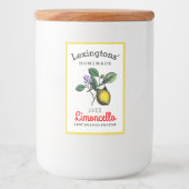 Gepersonaliseerd Limoncello Liquor Flesetiket Voedselcontainer Etiket (Voorkant)