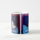 Gepersonaliseerd linkshandige kattenkoffie-mok koffiemok (Center)