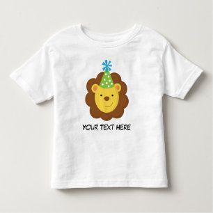 Gepersonaliseerd lion Birthday T Shirt voor jongen
