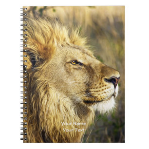 Gepersonaliseerd Lion Head Wildcat African Wildlif Notitieboek