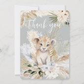 Gepersonaliseerd Lion Prince Baby shower Kaart (Achterkant)