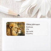 Gepersonaliseerd Lion Wild Animal Wildlife Safari Etiket (Insitu)