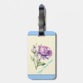 Gepersonaliseerd Lisianthus blauw Bagagelabel (Achterkant verticaal)
