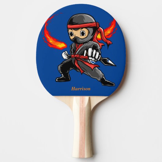 Gepersonaliseerd Little Ninja Ping Pong Paddle Tafeltennisbatje (Voorkant)