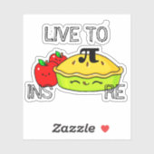 Gepersonaliseerd Live naar InsPIre PI Day Teacher Sticker (Vel)