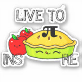Gepersonaliseerd Live naar InsPIre PI Day Teacher Sticker (Voorkant)