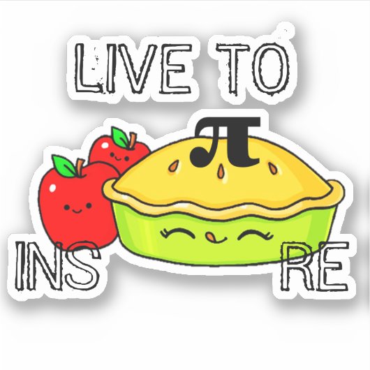 Gepersonaliseerd Live naar InsPIre PI Day Teacher Sticker (Voorkant)