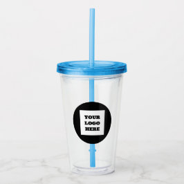 Gepersonaliseerd Logo Business Company Script Acryl Drinkbeker
