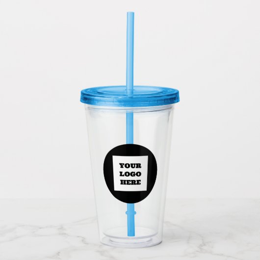 Gepersonaliseerd Logo Business Company Script Acryl Drinkbeker (Voorkant)