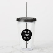 Gepersonaliseerd Logo Business Company Script Acryl Drinkbeker (Voorkant)