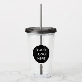 Gepersonaliseerd Logo Business Company Script Acryl Drinkbeker