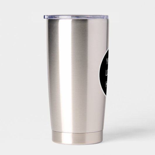 Gepersonaliseerd Logo Business Company Script Geïsoleerde Drinkbeker (Rechts)