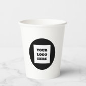Gepersonaliseerd Logo Business Company Script Papieren Bekers (Voorkant)