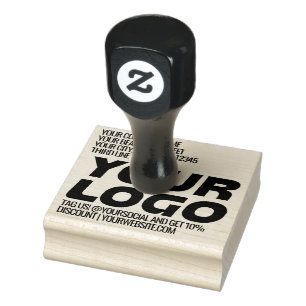 Gepersonaliseerd logo en tekst promotioneel rubberstempel