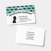 Gepersonaliseerd Logo Foto ID AFSTUDEREN Topper Mo Badge (Voor- en achterkant)