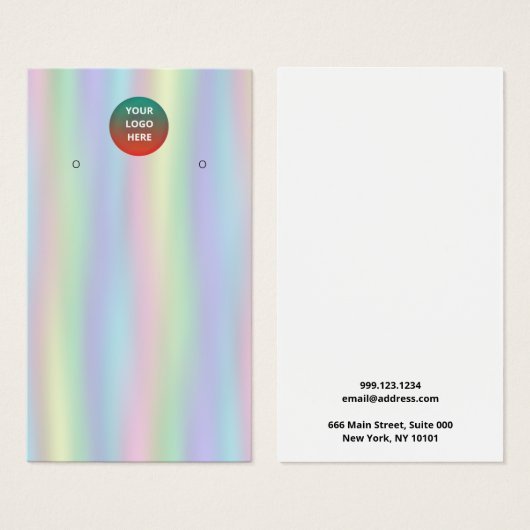 Gepersonaliseerd Logo Holographic Abstract Earning Visitekaartje (Voorkant /achterkant)
