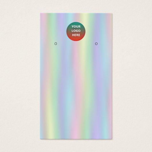 Gepersonaliseerd Logo Holographic Abstract Earning Visitekaartje (Voorkant)