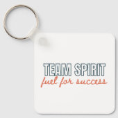 Gepersonaliseerd Logo Inspirerend Team Spirit Kant Sleutelhanger (Voorkant)