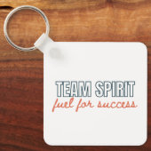Gepersonaliseerd Logo Inspirerend Team Spirit Kant Sleutelhanger (Voorkant)