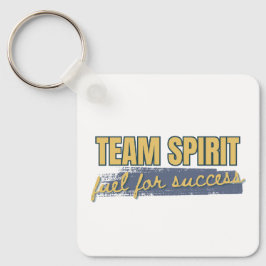 Gepersonaliseerd Logo Inspirerend Team Spirit Kant Sleutelhanger