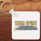 Gepersonaliseerd Logo Inspirerend Team Spirit Kant Sleutelhanger (Voorkant)