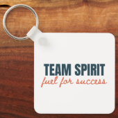 Gepersonaliseerd Logo Inspirerend Team Spirit Kant Sleutelhanger (Voorkant)