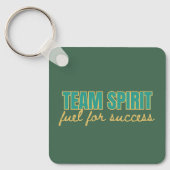 Gepersonaliseerd Logo Inspirerend Team Spirit Kant Sleutelhanger (Voorkant)