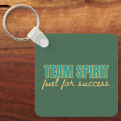 Gepersonaliseerd Logo Inspirerend Team Spirit Kant Sleutelhanger (Voorkant)