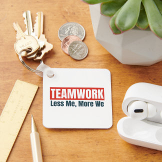 Gepersonaliseerd Logo Inspirerend teamwork-bedrijf Sleutelhanger