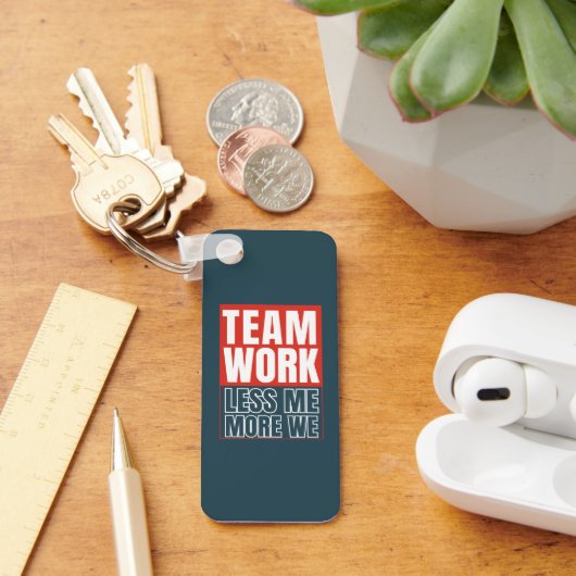 Gepersonaliseerd Logo Inspirerend teamwork-bedrijf Sleutelhanger (Bureau)