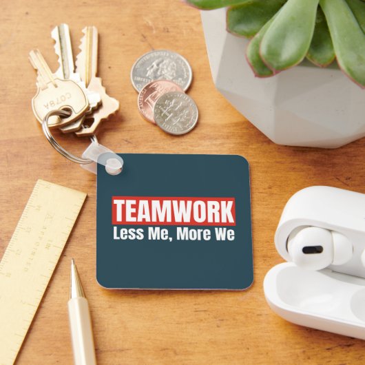Gepersonaliseerd Logo Inspirerend teamwork-bedrijf Sleutelhanger (Bureau)