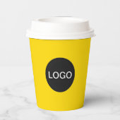 Gepersonaliseerd Logo, luxegouden merk Papieren Bekers (Achterkant)