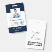 Gepersonaliseerd logo medisch centrum medewerker f badge (Voor- en achterkant)