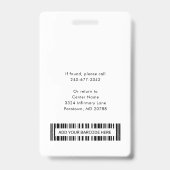 Gepersonaliseerd logo medisch centrum medewerker f badge (Achterkant)