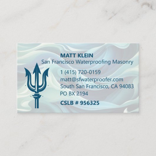 Gepersonaliseerd Logo/QR Code/URL Waterdicht Metse Visitekaartje (Voorkant)